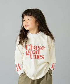 and D.petitmain / アンドディー. プティマイン Tシャツ | レイヤード風ラインロンT