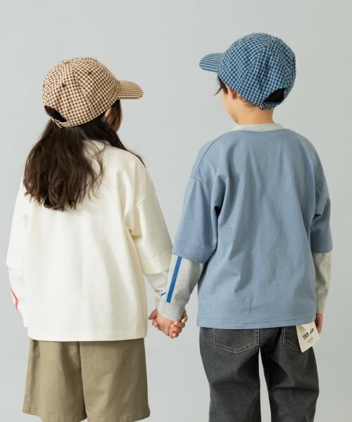 and D.petitmain / アンドディー. プティマイン Tシャツ | レイヤード風ラインロンT | 詳細11