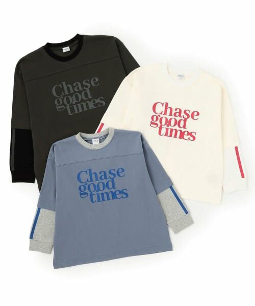 and D.petitmain / アンドディー. プティマイン Tシャツ | レイヤード風ラインロンT | 詳細18