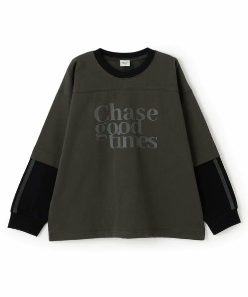 and D.petitmain / アンドディー. プティマイン Tシャツ | レイヤード風ラインロンT | 詳細22