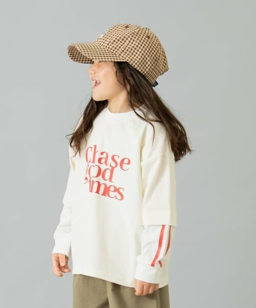 and D.petitmain / アンドディー. プティマイン Tシャツ | レイヤード風ラインロンT | 詳細3