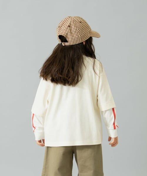 and D.petitmain / アンドディー. プティマイン Tシャツ | レイヤード風ラインロンT | 詳細4