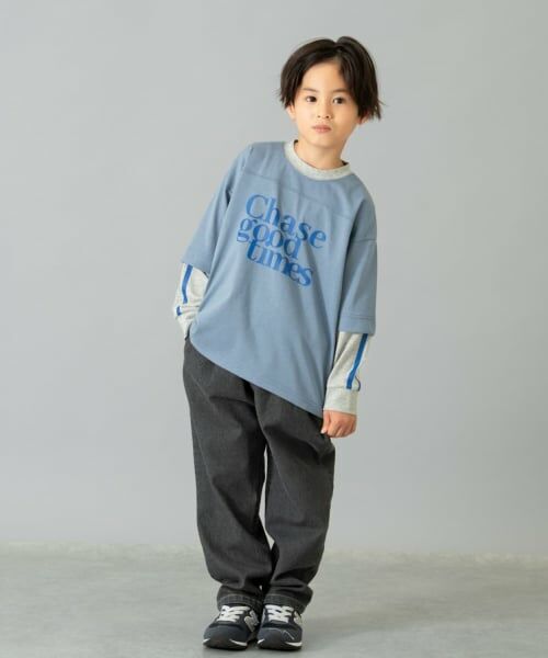 and D.petitmain / アンドディー. プティマイン Tシャツ | レイヤード風ラインロンT | 詳細5