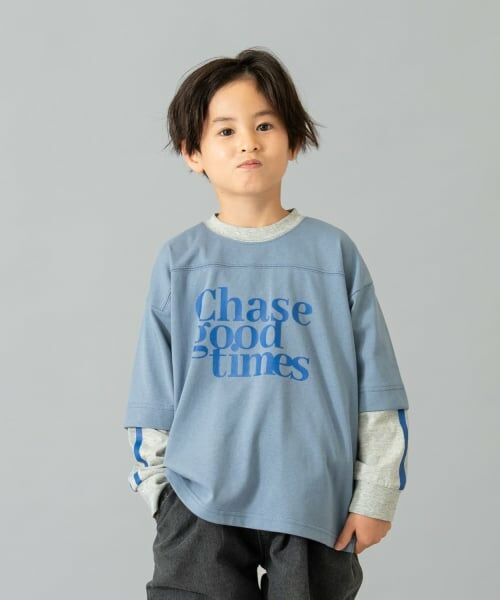 and D.petitmain / アンドディー. プティマイン Tシャツ | レイヤード風ラインロンT | 詳細6