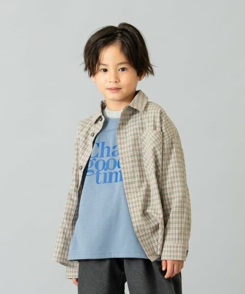 and D.petitmain / アンドディー. プティマイン Tシャツ | レイヤード風ラインロンT | 詳細8