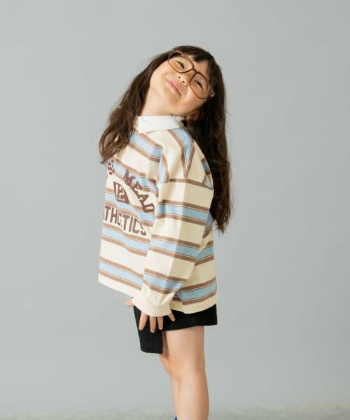 and D.petitmain / アンドディー. プティマイン Tシャツ | 【男女リンク】カレッジプリントラガーロンT | 詳細3