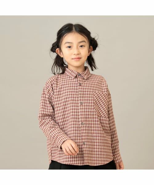 and D.petitmain / アンドディー. プティマイン シャツ・ブラウス | チェックドロップ長袖シャツ | 詳細12