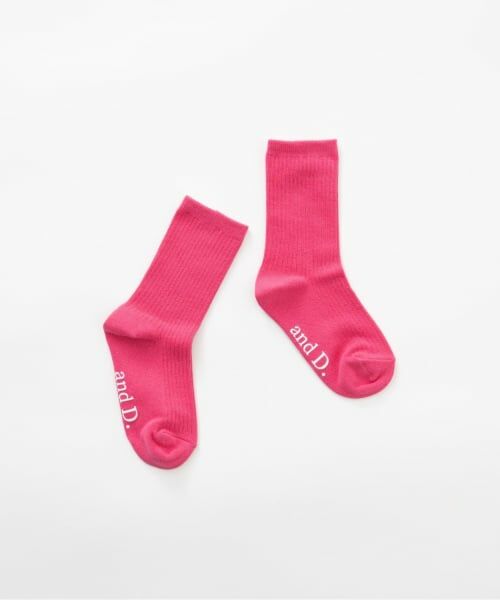and D.petitmain / アンドディー. プティマイン ソックス | 【365D.】デイリーカラーソックス/靴下（チェリー ピンク）