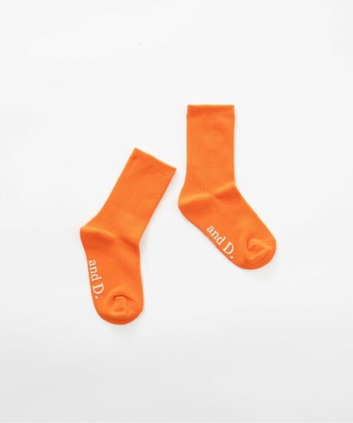 and D.petitmain / アンドディー. プティマイン ソックス | 【365D.】デイリーカラーソックス/靴下（イエロー オレンジ）