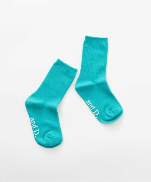 and D.petitmain / アンドディー. プティマイン ソックス | 【365D.】デイリーカラーソックス/靴下（エメラルド グリーン）