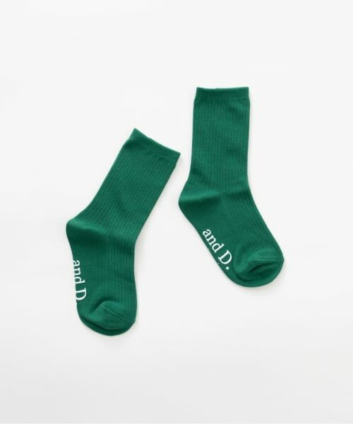 and D.petitmain / アンドディー. プティマイン ソックス | 【365D.】デイリーカラーソックス/靴下（ディープ グリーン）