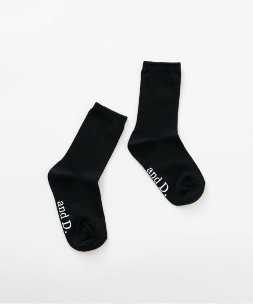 and D.petitmain / アンドディー. プティマイン ソックス | 【365D.】デイリーカラーソックス/靴下（黒）