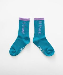 【365D.】バイカラーロゴソックス/靴下