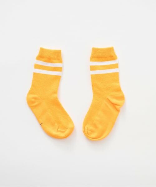 and D.petitmain / アンドディー. プティマイン ソックス | 【Dセレクト】ネオンカラーラインソックス（オレンジ）