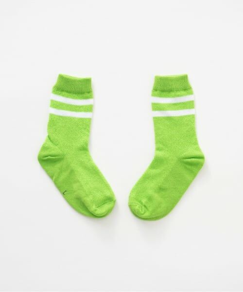 and D.petitmain / アンドディー. プティマイン ソックス | 【Dセレクト】ネオンカラーラインソックス（グリーン）