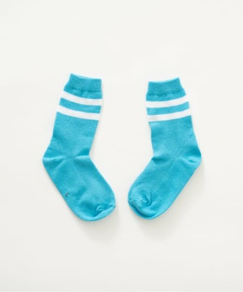 and D.petitmain / アンドディー. プティマイン ソックス | 【Dセレクト】ネオンカラーラインソックス（ブルー）