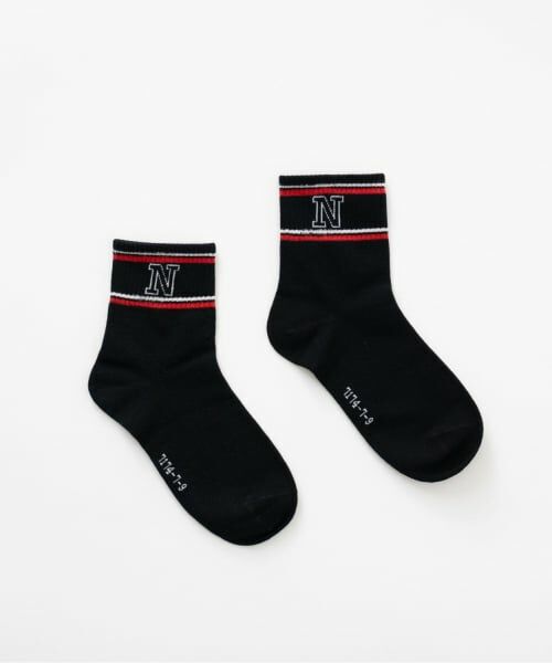 and D.petitmain / アンドディー. プティマイン ソックス | 【Dセレクト】スポーツモチーフソックス/靴下（黒）