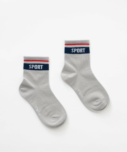 and D.petitmain / アンドディー. プティマイン ソックス | 【Dセレクト】スポーツモチーフソックス/靴下（グレー）
