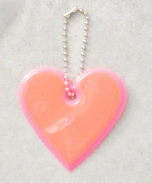 and D.petitmain / アンドディー. プティマイン チャーム | ピカッとあんしんハートリフレクターチャーム（ピンク）