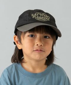 刺繍入りバイカラーキャップ