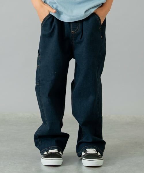 and D.petitmain / アンドディー. プティマイン その他パンツ | ペインターデニムパンツ（紺）