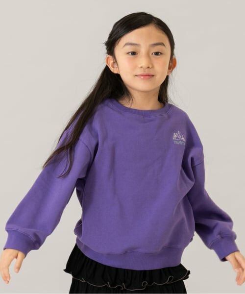 and D.petitmain / アンドディー. プティマイン スウェット | 【親子リンク】【365D.】スウェットシティアイコン刺繍ワイドプルオーバー（パープル）