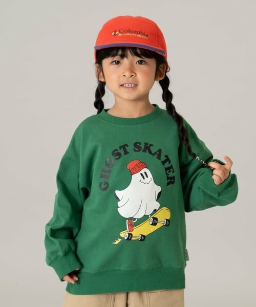 and D.petitmain / アンドディー. プティマイン スウェット | 【ご好評につき再入荷！】【365D.】スウェットOFUZAKE 柄ワイドプルオーバー/トレーナー（グリーン）