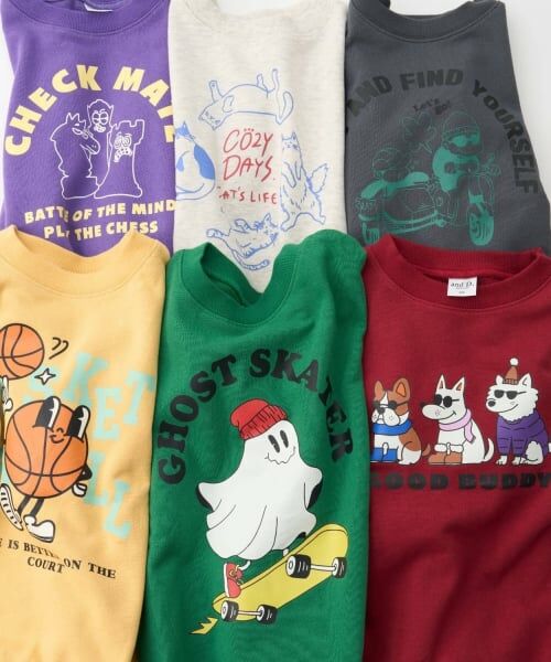 and D.petitmain / アンドディー. プティマイン スウェット | 【ご好評につき再入荷！】【365D.】スウェットOFUZAKE 柄ワイドプルオーバー/トレーナー | 詳細6