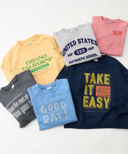 and D.petitmain / アンドディー. プティマイン スウェット | 【365D.】【親子リンク】ラグランスウェットアソートロゴプルオーバー/トレーナー | 詳細12