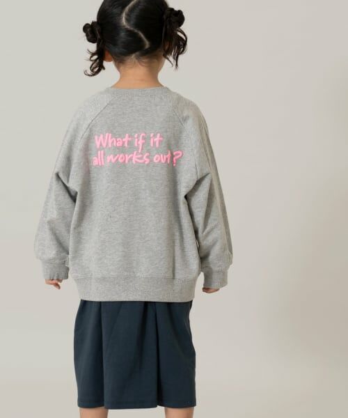 and D.petitmain / アンドディー. プティマイン スウェット | 蛍光ロゴラグランスウェット/トレーナー（トップ グレー）