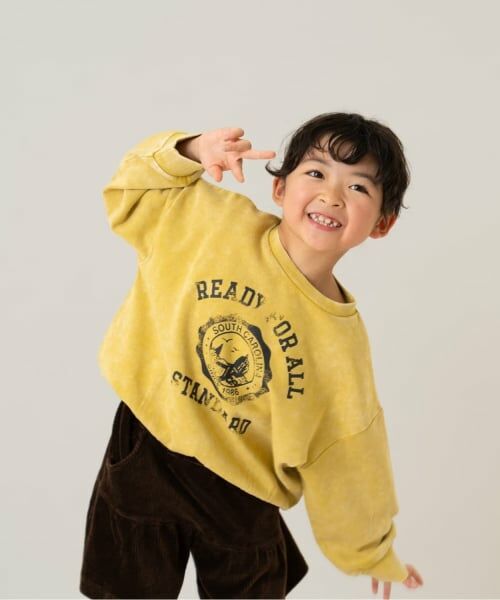 and D.petitmain / アンドディー. プティマイン スウェット | アメカジロゴプリントトレーナー（黄）