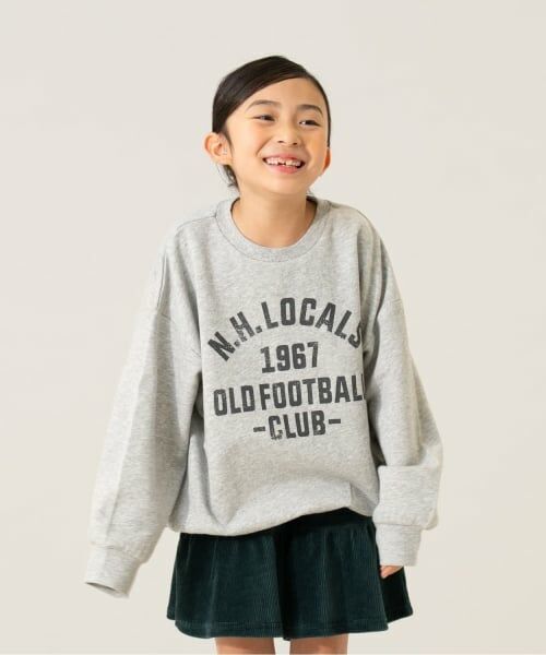 and D.petitmain / アンドディー. プティマイン スウェット | アメカジロゴプリントトレーナー（グレー）