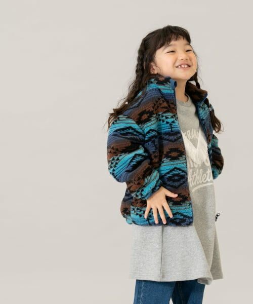 and D.petitmain / アンドディー. プティマイン ブルゾン | ボアスタンドブルゾン/あったか/アウター（ブルー）