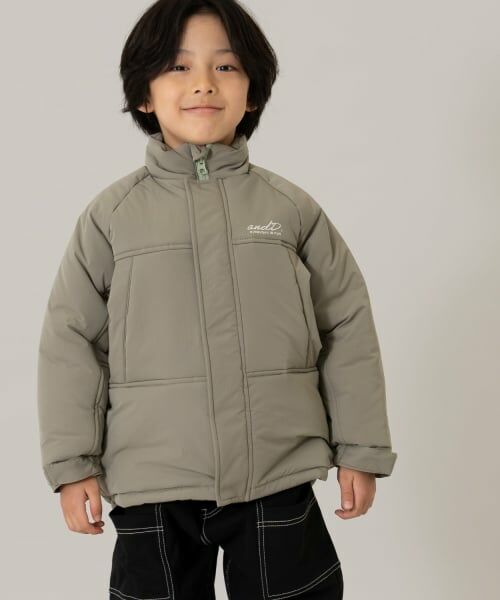 and D.petitmain / アンドディー. プティマイン ブルゾン | 中綿ブルゾン/アウター/あったか（薄カーキ）