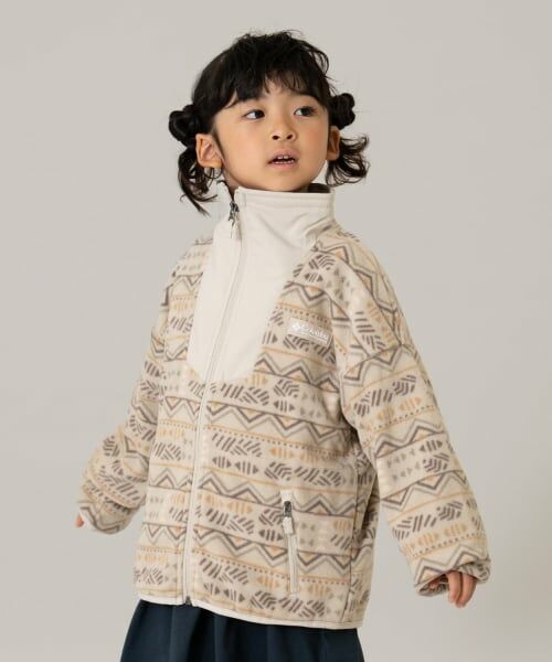 and D.petitmain / アンドディー. プティマイン ブルゾン | 【Columbia】総柄フルジップフリース | 詳細2