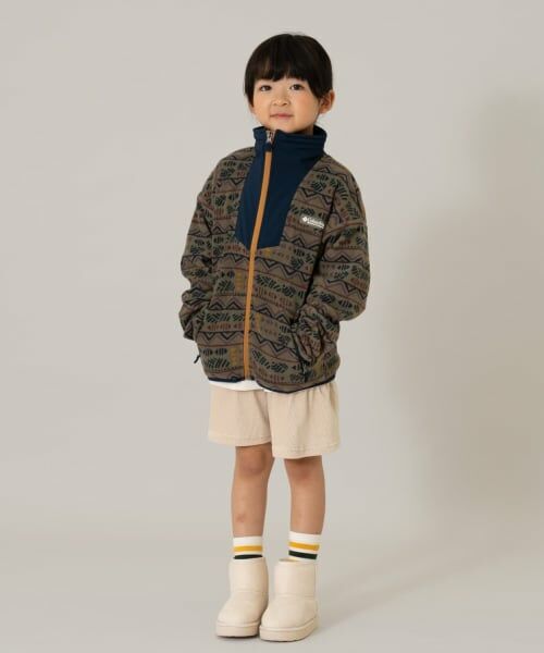 and D.petitmain / アンドディー. プティマイン ブルゾン | 【Columbia】総柄フルジップフリース | 詳細4