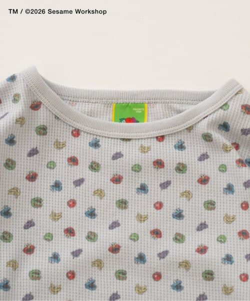 and D.petitmain / アンドディー. プティマイン ルームウェア | 【セサミストリート×フルーツ】ワッフルパジャマ | 詳細10