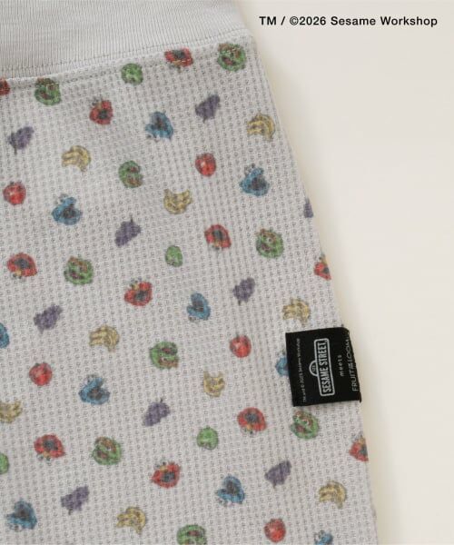 and D.petitmain / アンドディー. プティマイン ルームウェア | 【セサミストリート×フルーツ】ワッフルパジャマ | 詳細17