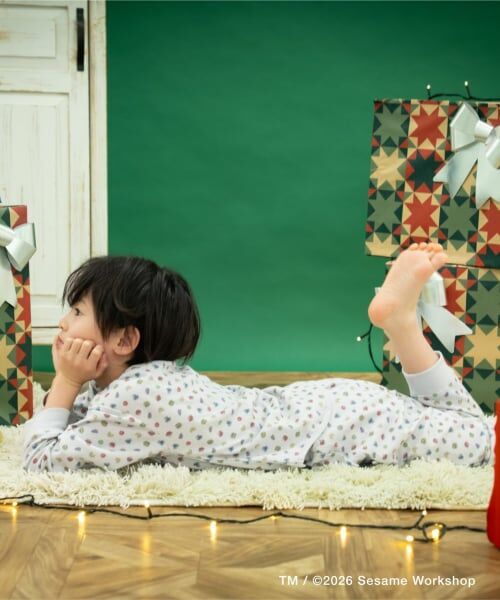 and D.petitmain / アンドディー. プティマイン ルームウェア | 【セサミストリート×フルーツ】ワッフルパジャマ | 詳細3