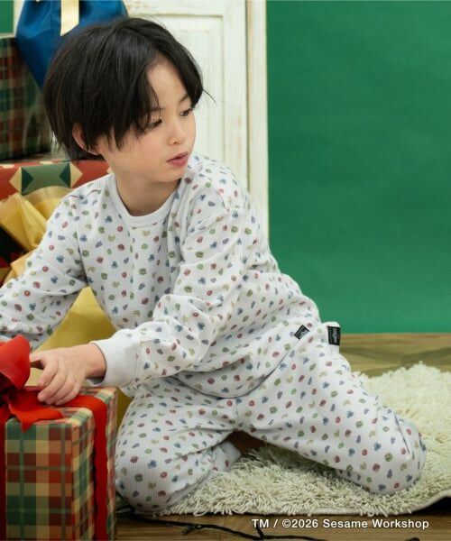 and D.petitmain / アンドディー. プティマイン ルームウェア | 【セサミストリート×フルーツ】ワッフルパジャマ | 詳細4