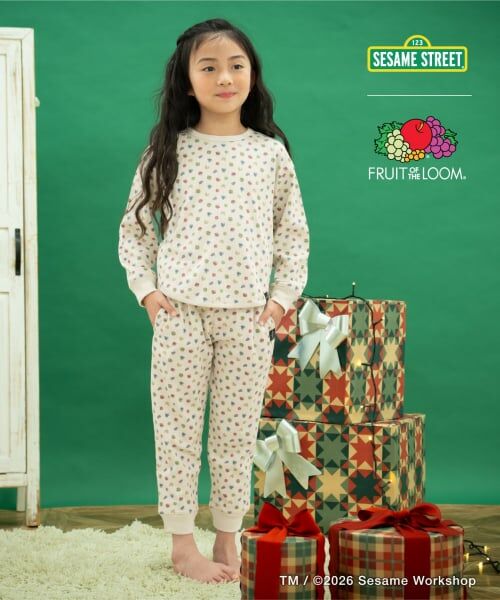 and D.petitmain / アンドディー. プティマイン ルームウェア | 【セサミストリート×フルーツ】ワッフルパジャマ | 詳細5