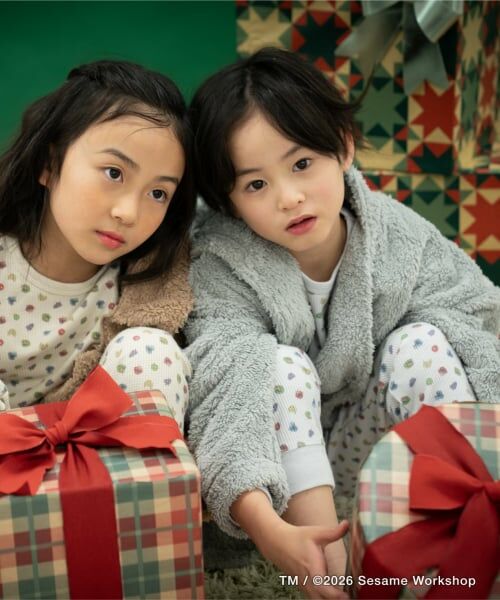 and D.petitmain / アンドディー. プティマイン ルームウェア | 【セサミストリート×フルーツ】ワッフルパジャマ | 詳細7