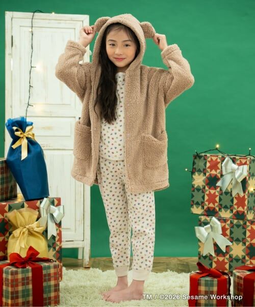 and D.petitmain / アンドディー. プティマイン ルームウェア | 【セサミストリート×フルーツ】ワッフルパジャマ | 詳細8