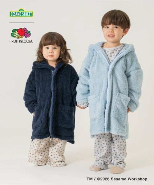 and D.petitmain / アンドディー. プティマイン ルームウェア | 【セサミストリート×フルーツ】ワッフルパジャマ | 詳細9