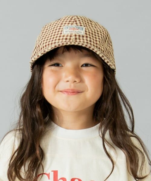 and D.petitmain / アンドディー. プティマイン キャップ | カラーギンガムキャップ（ベージュ）