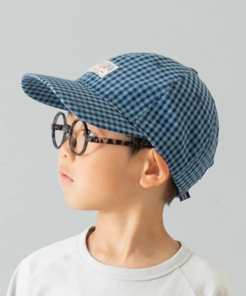 and D.petitmain / アンドディー. プティマイン キャップ | カラーギンガムキャップ（ブルー）