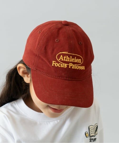 and D.petitmain / アンドディー. プティマイン キャップ | 刺繍入りツイルキャップ（エンジ）