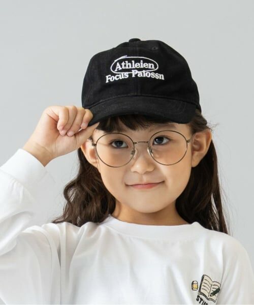 and D.petitmain / アンドディー. プティマイン キャップ | 刺繍入りツイルキャップ（黒）