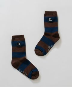 and D.petitmain / アンドディー. プティマイン ソックス | 【365D.】ワイドボーダソックス/靴下/刺繍