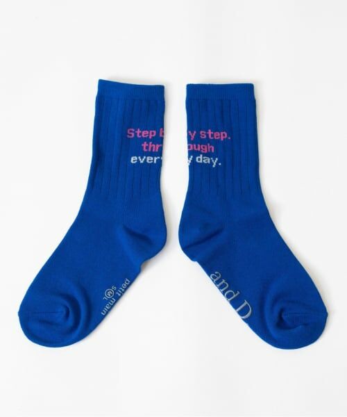 and D.petitmain / アンドディー. プティマイン ソックス | 【365D】【親子リンク】バックロゴソックス/靴下（ブルー）